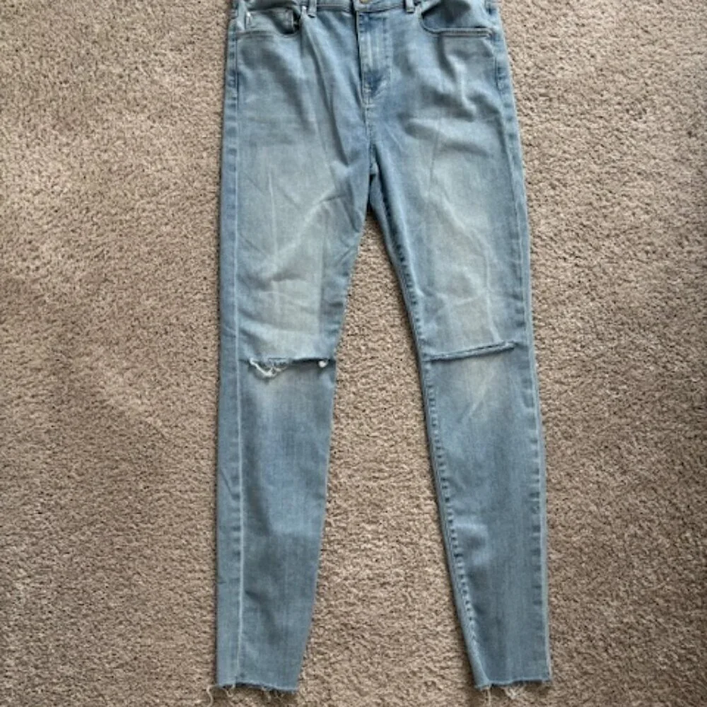 Fidelity | Gwen High Waist Ripped Skinny Jeans in Skyline size 30
